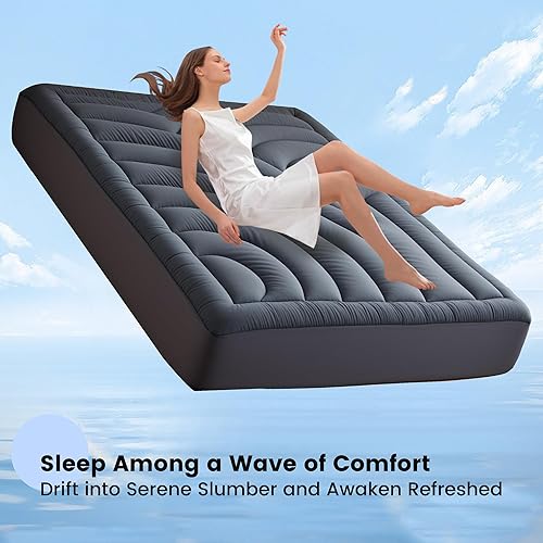 Miniatura 3 de Protector de colchón impermeable California King, cubrecolchón acolchado ajustable Cal King, protector de colchón de cinco capas silencioso con