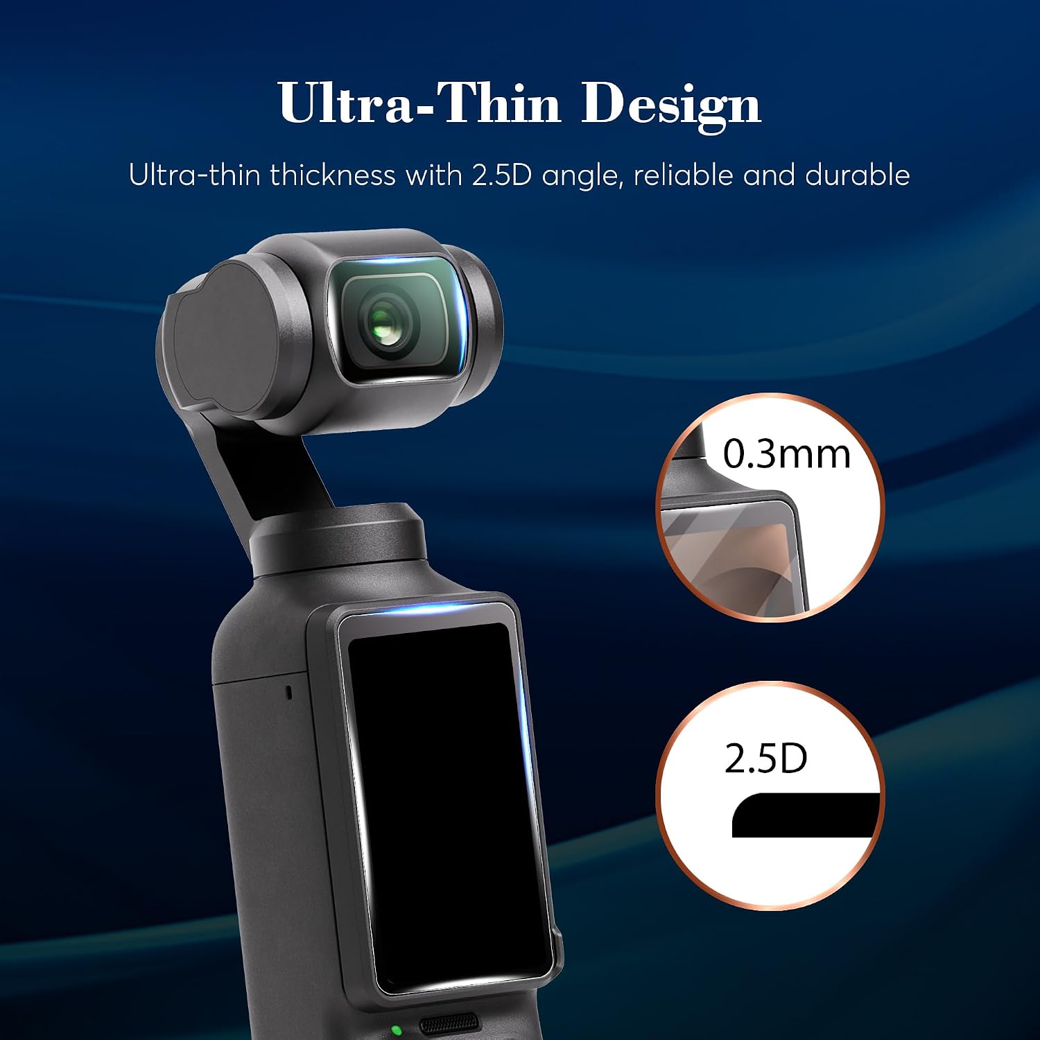 Lens Screen Protector for DJI Osmo pocket 4/3/Xtra muse screen protector(4Pack),Xtra muse camera/Osmo pocket 4 screen protector for Xtra muse/pocket 4 accessories,Tempered Glass,OLED Display, Ultra HD