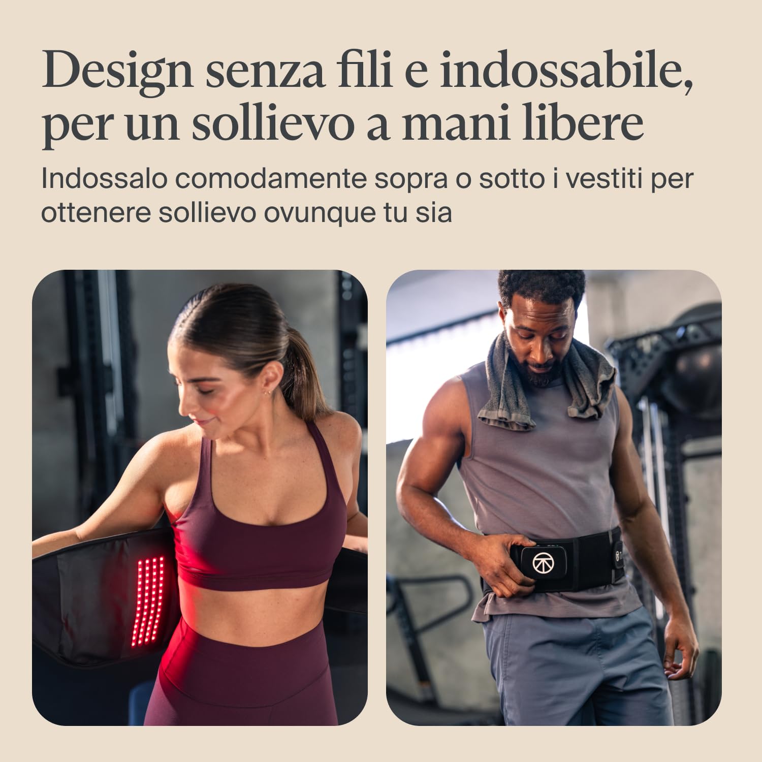 ThermBack LED di Therabody – fascia lombare 4 in 1 con terapie con calore, infrarossi lontani, vibrazione e luce LED per un rapido sollievo dalla tensione nella zona lombare.