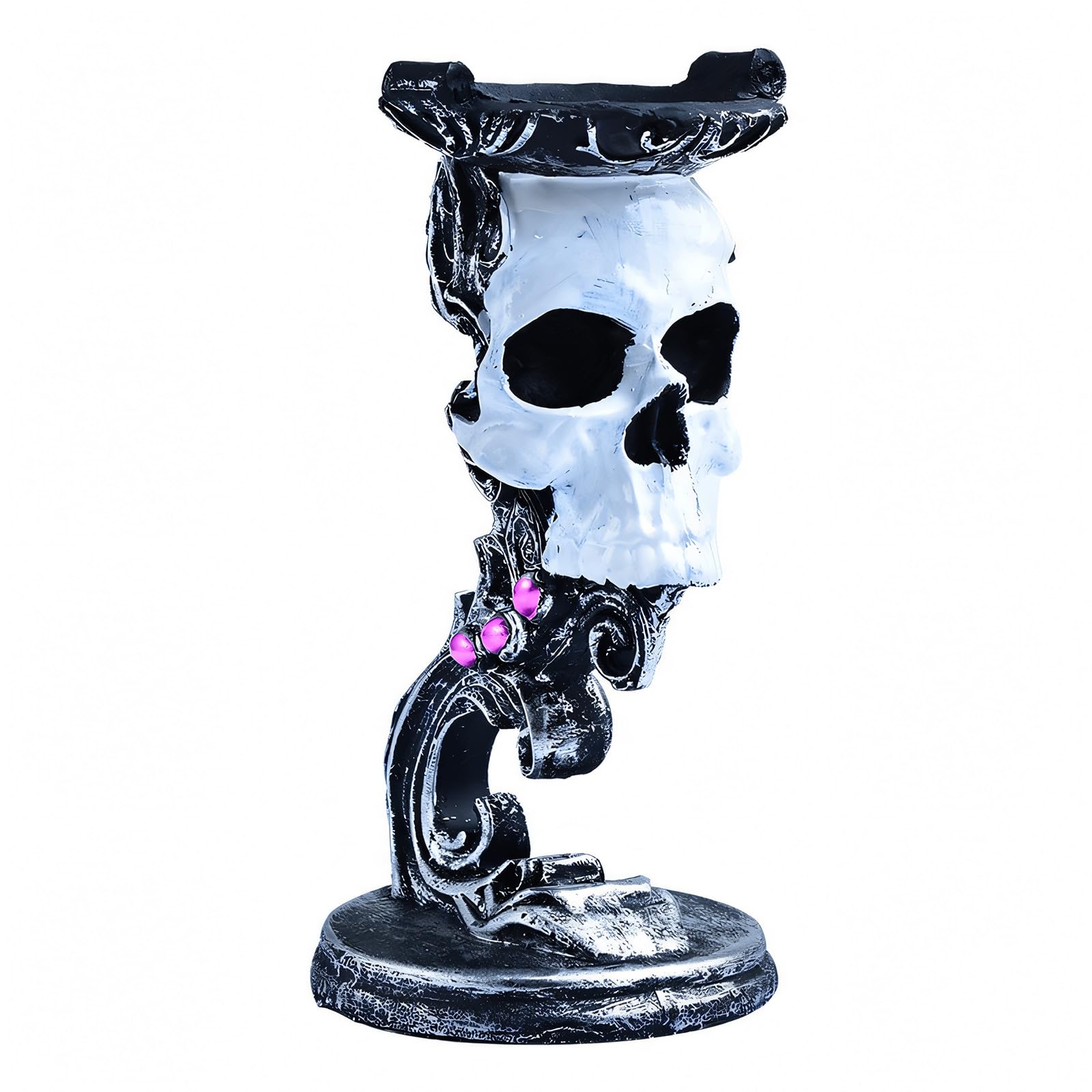 CJHDBAO Feng Shui Decor Crystal Ball Stand, Resin Skull Glass Orb Holder Base Decoration Crystal Sphere Holder Display for Home Office Ornament, for 1.18-2.36In Sphere
