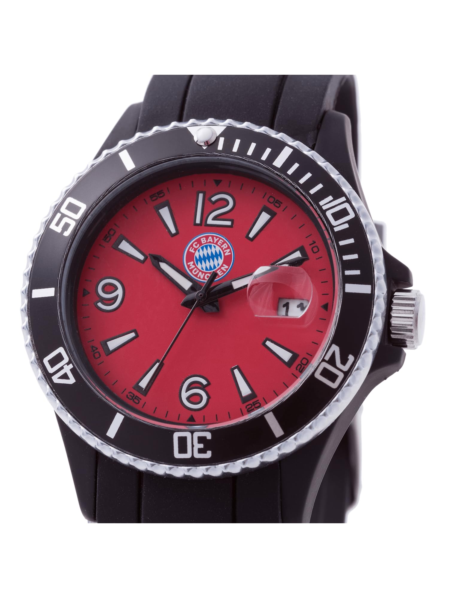 FC Bayern München Montre pour fan - Montre pour adulte - Noir, Noir , taille unique, Moderne