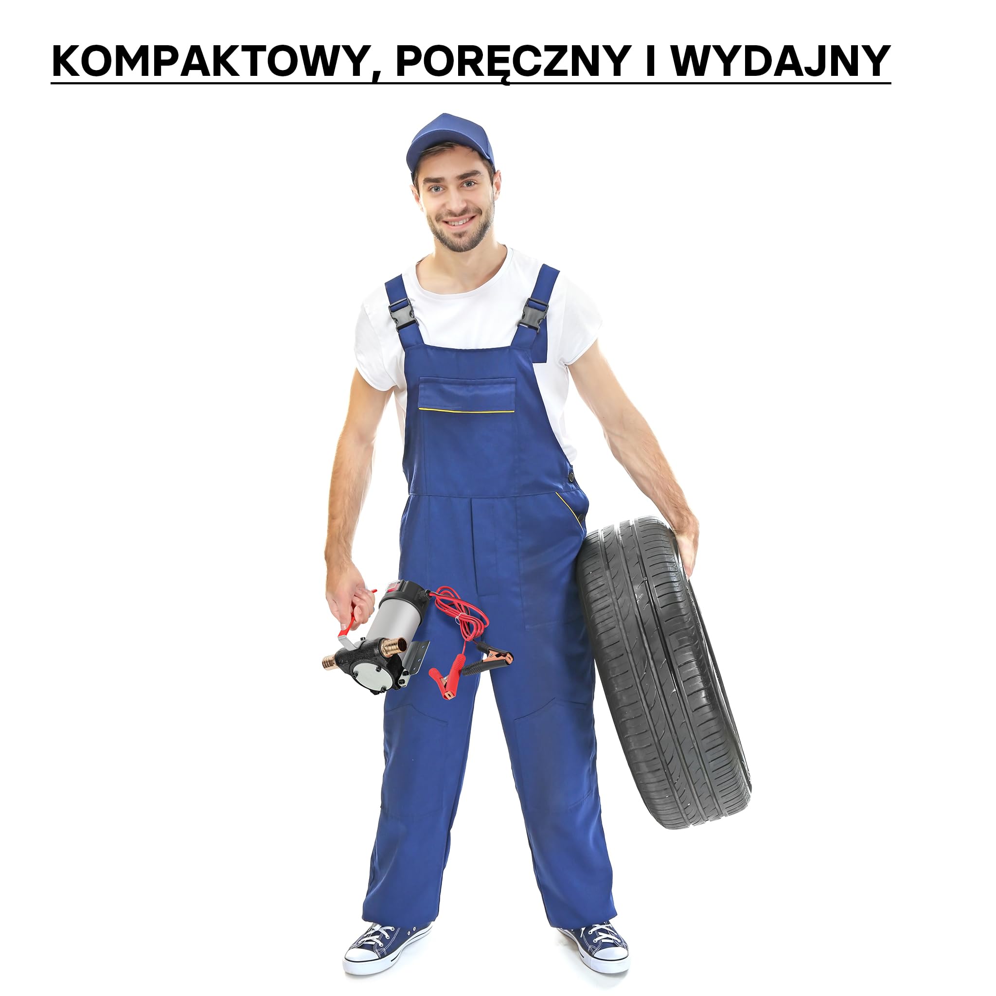 Wiltec Pompa do oleju napędowego, opałowego 150 W 40 l/min, przenośna z zaciskami krokodylkami do akumulatora