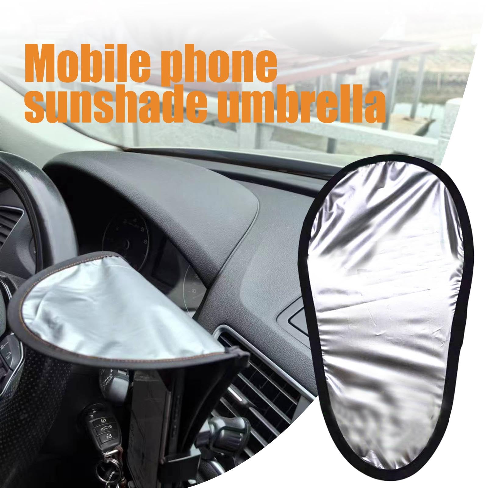 Pare-soleil pour téléphone portable, pare-soleil pour téléphone portable,Protection contre la chaleur Support de téléphone portable de navigation Pare-soleil - Empêche la distorsion des couleurs de l'