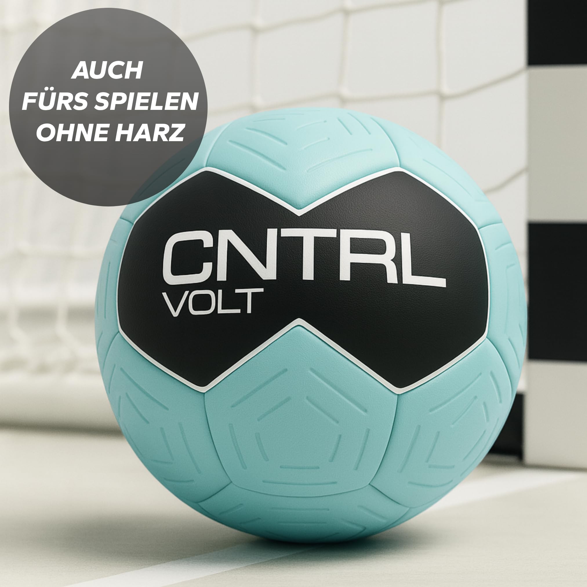 CHAIZ CNTRL Volt Handball Blau| Harzfrei & Harz geeignet | Ultimative Ballkontrolle & Grip | Top Trainings- & Spielball für Herren/Damen
