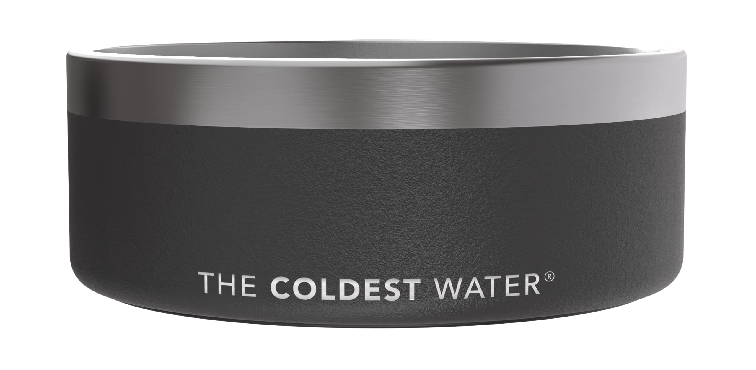 Coldest Dog Bowl - Anti Rust Metal & Non Slip Dog Bowls Large, Spill Proof Heavy Duty 3 Layers Insulated Dog Bowl - Food and Water Bowl for Dogs, Cats & Pets, Dishwasher Safe (64 oz, Stealth Black)