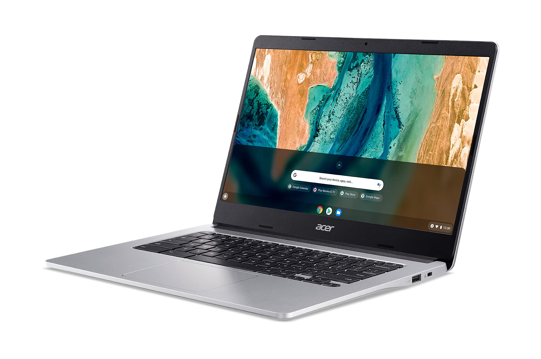 ACER Chromebook 314 CB314-2H-K6CV Ordinateur Portable 14'' HD, PC Portable (MTK MT8183, RAM 8 Go DDR4X, 64 Go eMMC, Arm Mali-G72 MP3, Chrome OS) - Clavier AZERTY, Laptop Gris