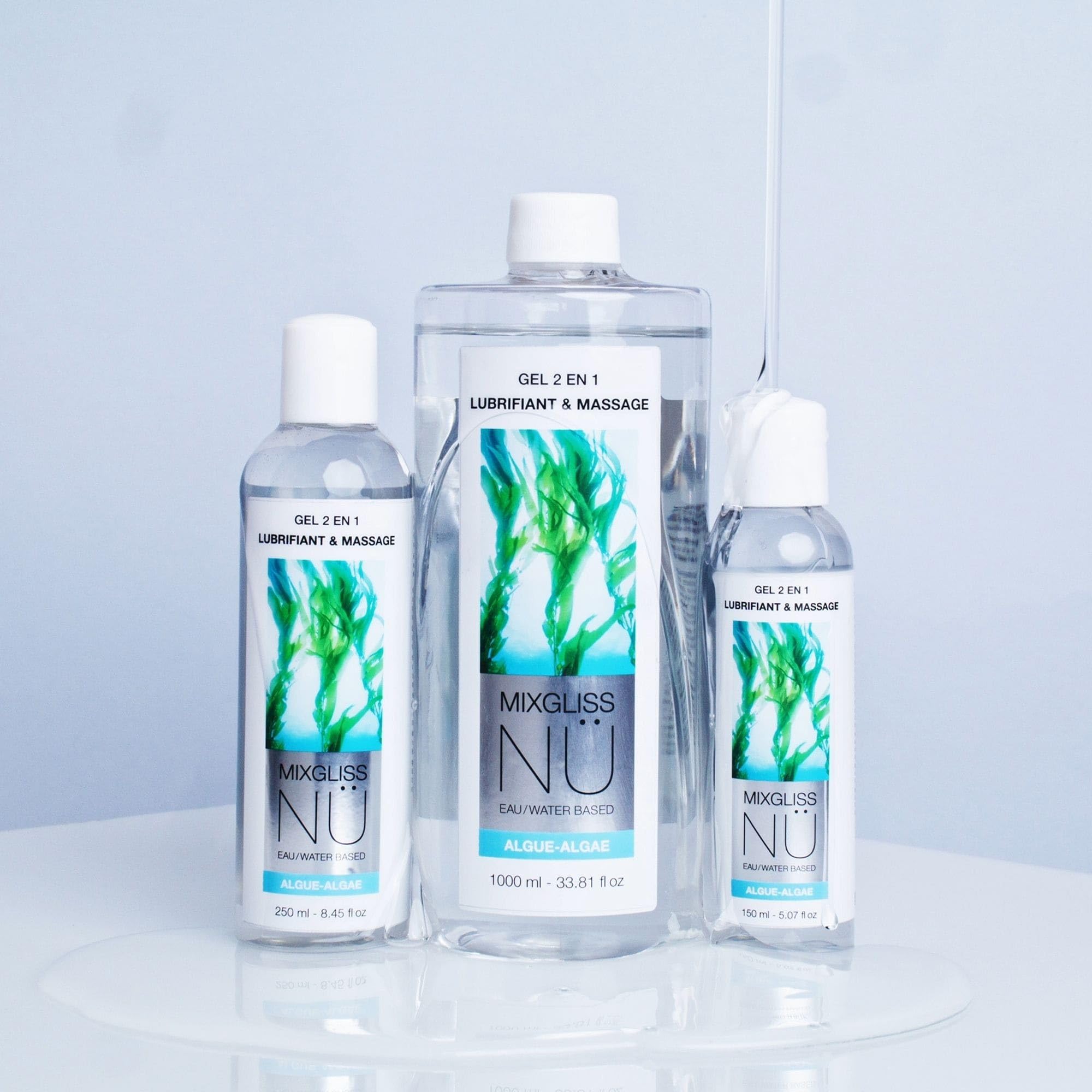 Love to Love Mixgliss Nü Algen 2-in-1 Gleitgel & Massagegel – 98% natürliches wasserbasiertes Intimgleitgel | Japanisches Nuru | Sinnliches erotisches Massagegel für Paare mit Aloe Vera | Vegan