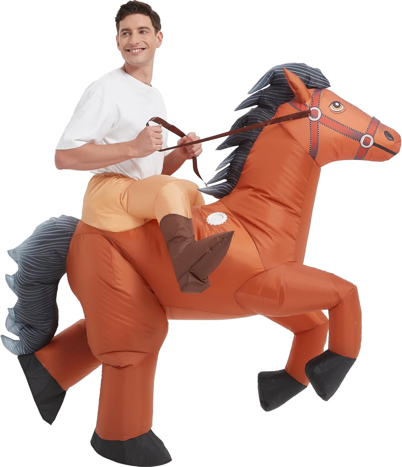 One Casa Inflatable Costume Adult,Blow Up Horse Suit,Ride On Halloween Costumes for Men Women - Image 7