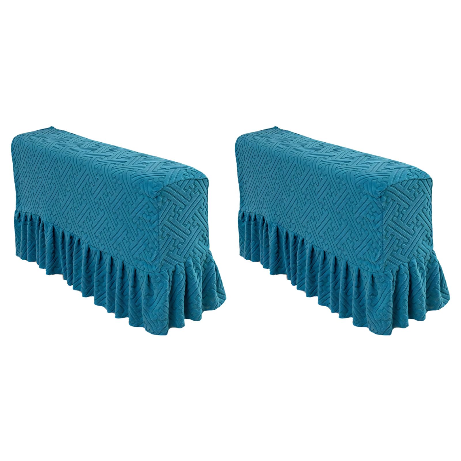 Kaeltsyn Of Stretch Sofa Arm Covers with Antislip Skirt for L Shape Sectional Recliner Couch Machine Washable Velvets Fabric Stretchable Sofa Arm Slipcover