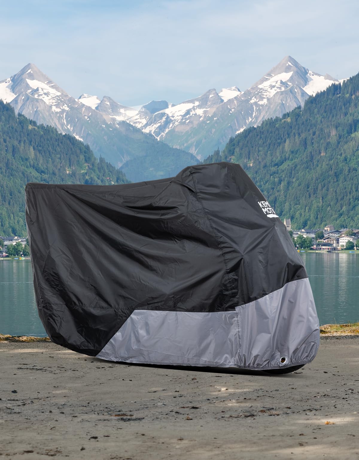 KEMIMOTO Housse de moto Adventure compatible avec R1250 GS, TENERE 700, KLR650, AFRICA TWIN NX500 TRANSALP, V-STROM Housse étanche à la lumière du soleil et à la poussière toutes saisons avec boucle