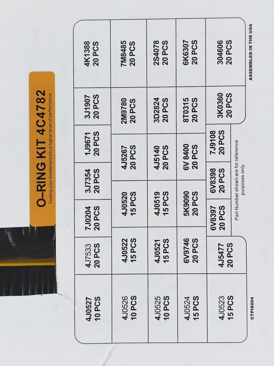 580PCS 4C-4782 270-1528 Seal O-Ring Kit Fits for Caterpillar SAE STOR ORFS 61 62 Nitrile 90, Hydraulic Hose Fitting Orings