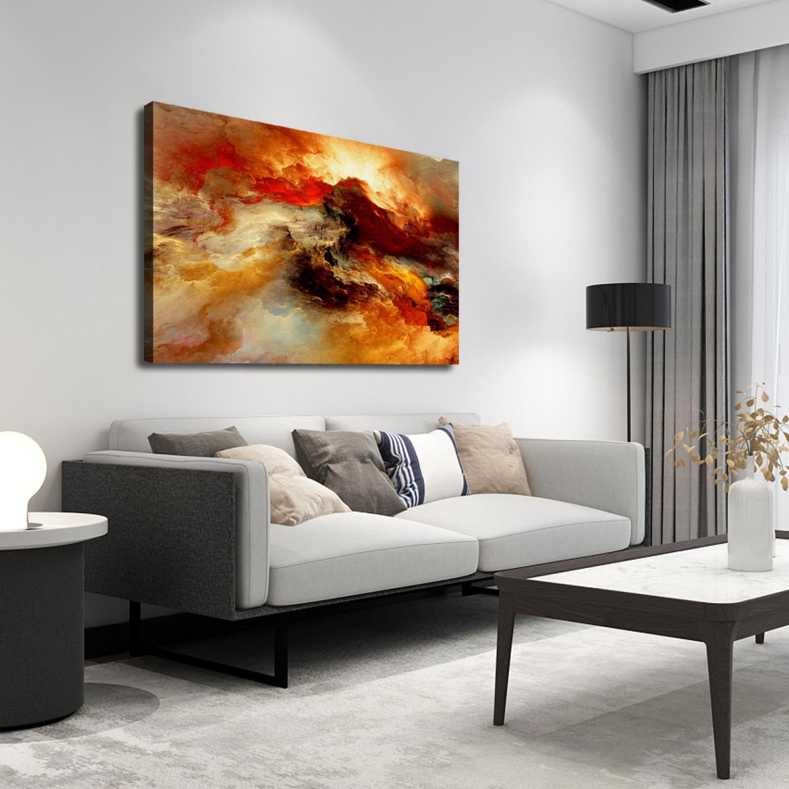 CHERHERART Abstrakcyjna Chmura Marzenie Sztuka Ścienna Drukowanie Płótno Nowoczesne Moda Oprawione Plakat Drukowanie Dekoracje Ścienne Do Apartamentu Domu Biura 55x85cm Wewnętrzna Rama