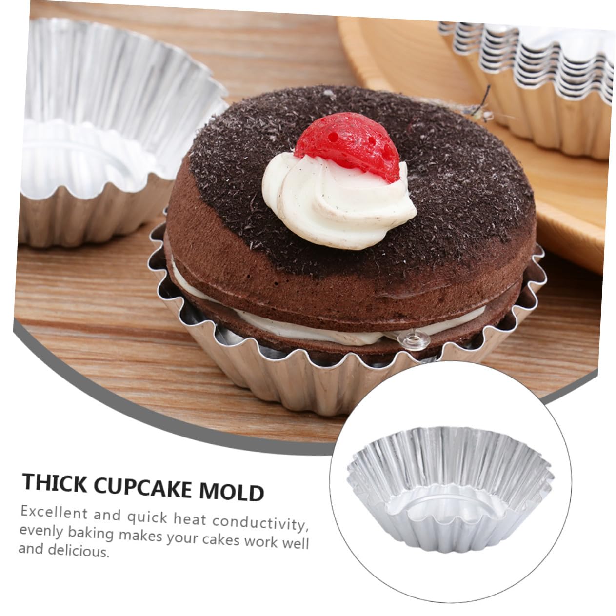 Gadpiparty 100pièces Moules à Cupcakes et Tartelettes Alliage Aluminium Caissettes de Cuisson pour Muffins et Gâteaux