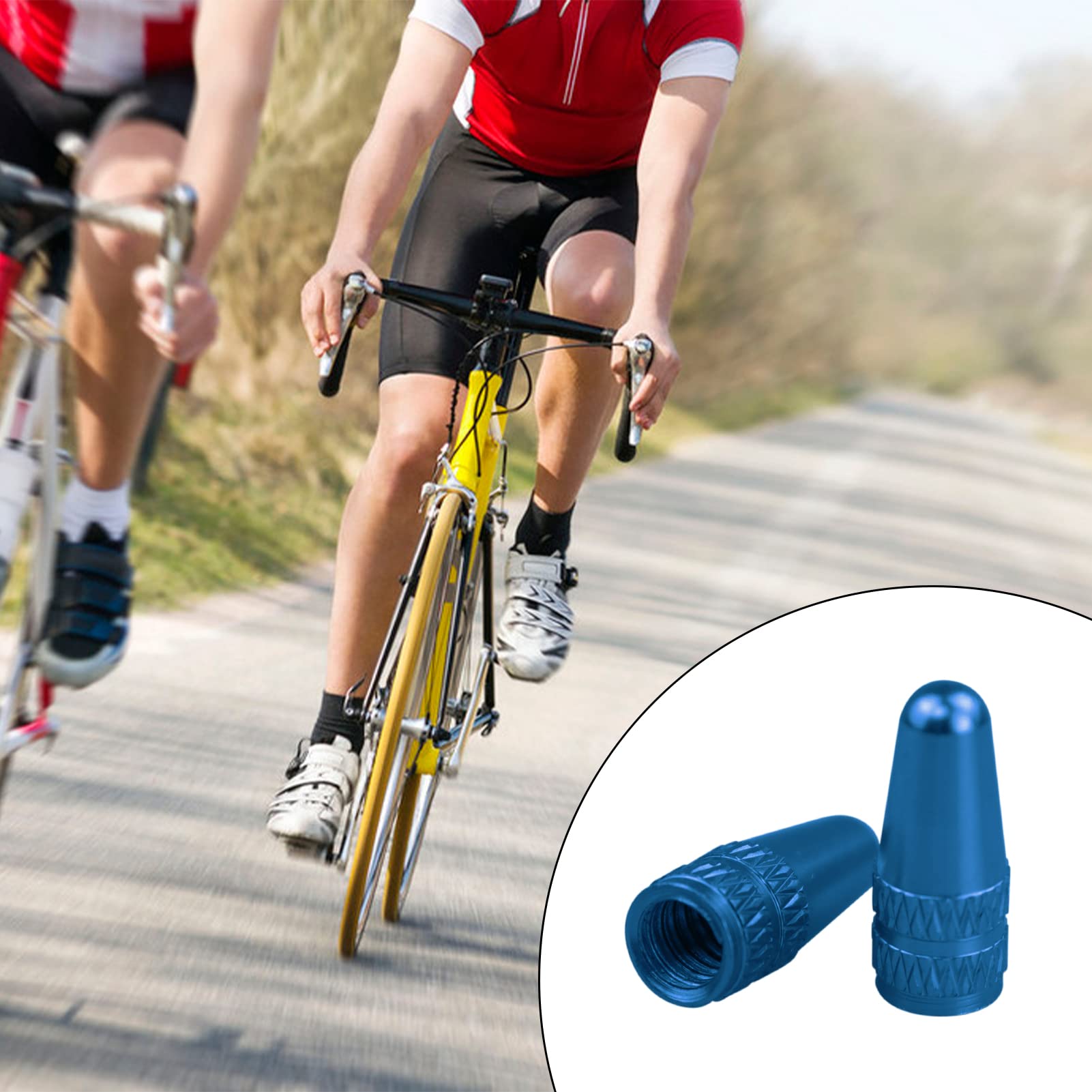 Fietsventieldoppen van aluminium, 20 stuks, zwart, voor fietsbanden met Dunlop- en Presta-ventiel, vervangende ventieldoppen, bandenventiel