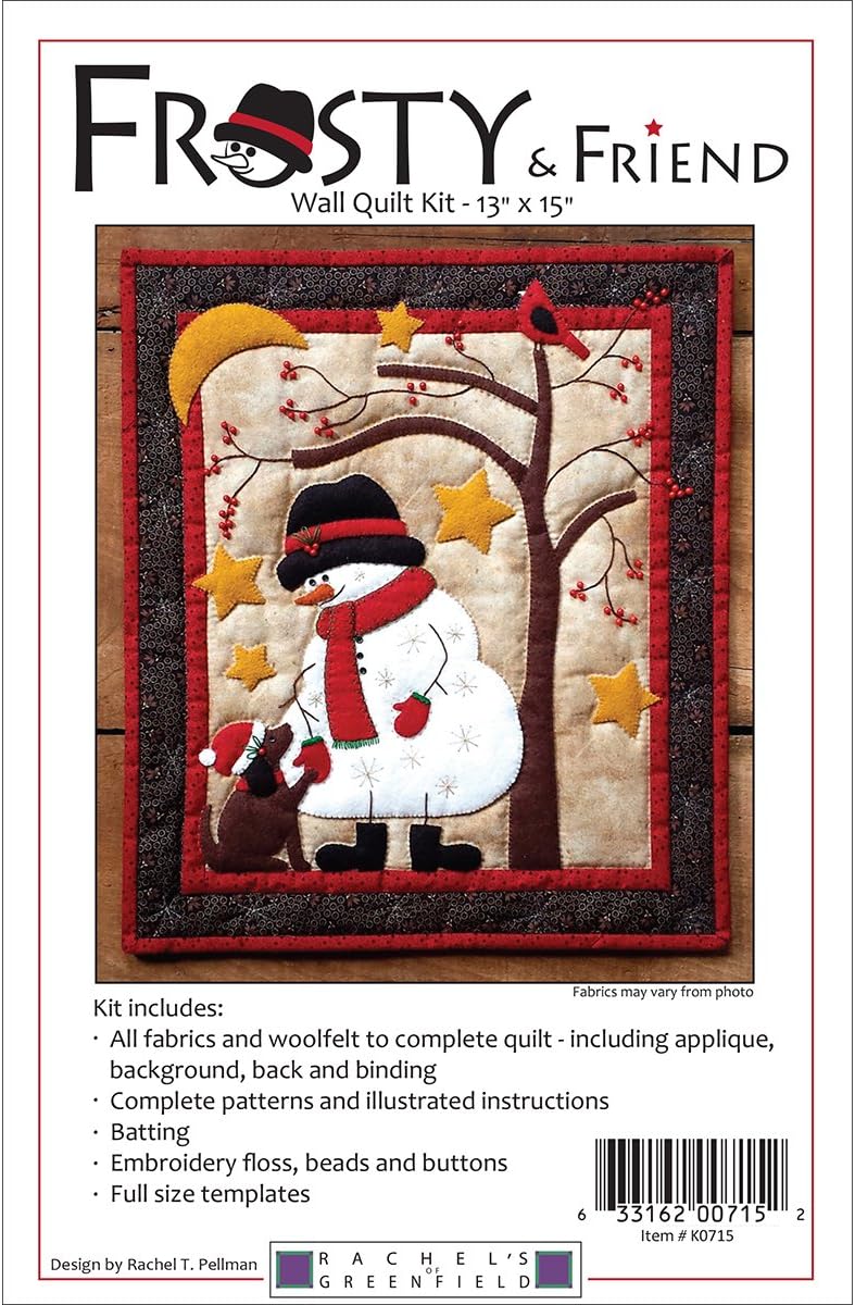 Frosty & Friend Wall Quilt Kit-13x15