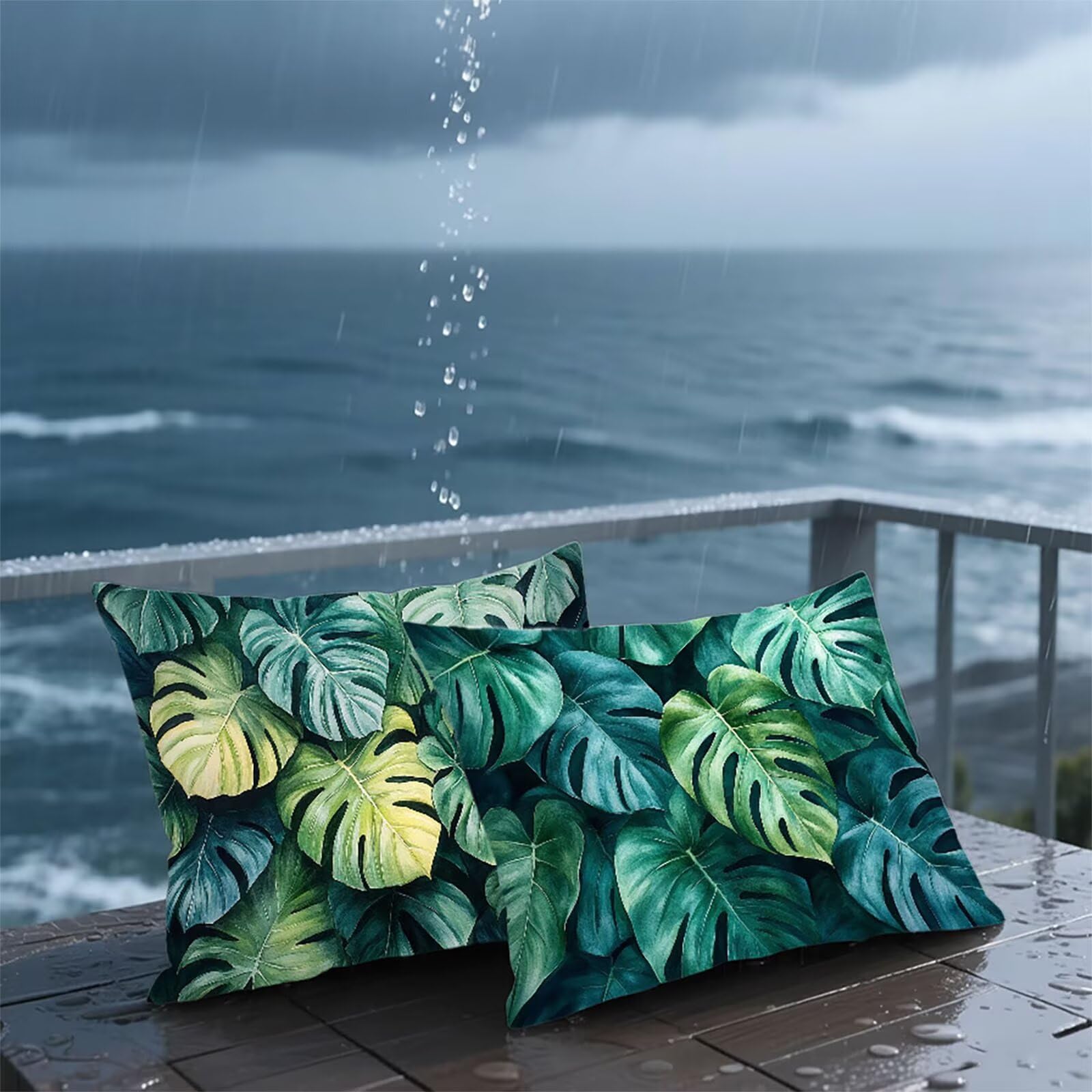 Federe Cuscino 60x80 Set di 2, Verde Federe Cuscini Divano Lino, Rettangolari Copricuscini 60x80cm Con Cerniera Invisibile, Copricuscino per Camera Letto Casa Decorazioni Regalo, Nordico L-6100