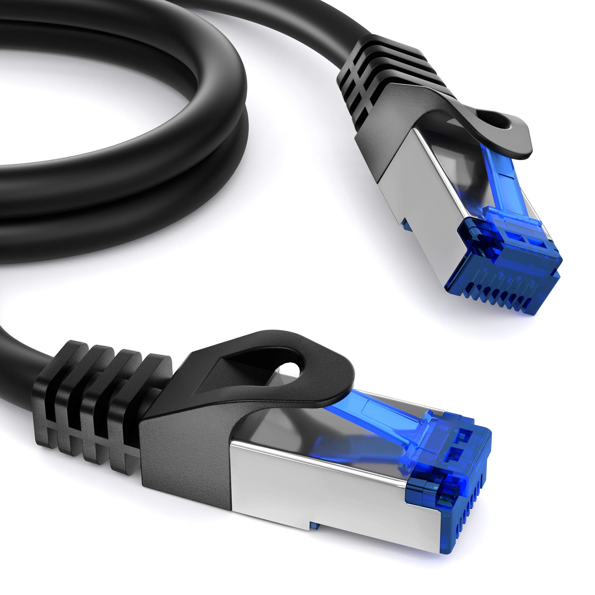 KabelDirekt – Cavo di Rete schermato 5Gbit/s – 10x30m, argento | Cavo Ethernet/LAN, Twisted Pair, RJ45 – per PC, gaming, router, switch e modem – 5Gbit/s