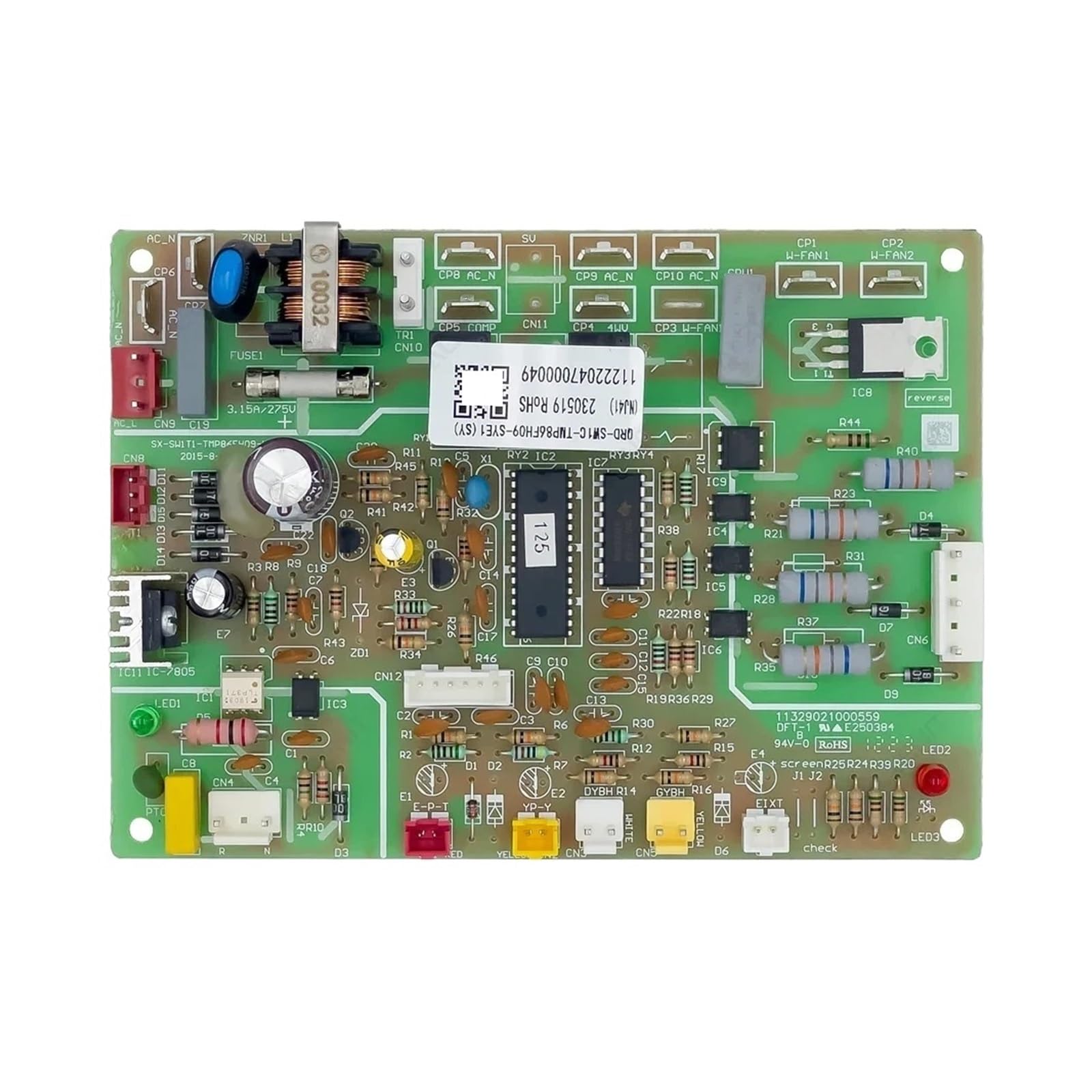 Compatible For AUX， Air Conditioner Control Board QRD-SW1C-TMP86FH09-SYE1 Circuit PCB 11222047000049 Conditioning Parts