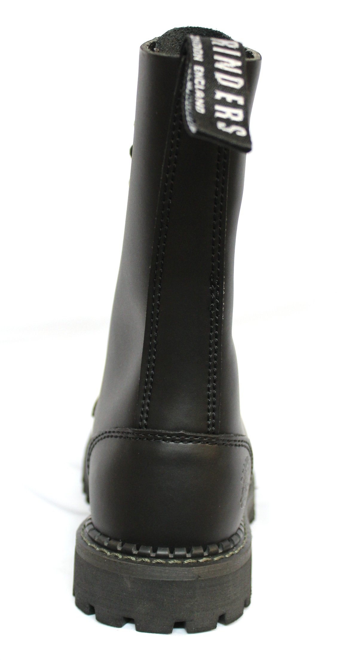 Grinders Herald Unisex Ranger Aus Schwarzem Leder Ranger Military Stahlkappe Stiefel Mit 14 Ösen Zum Schnüren