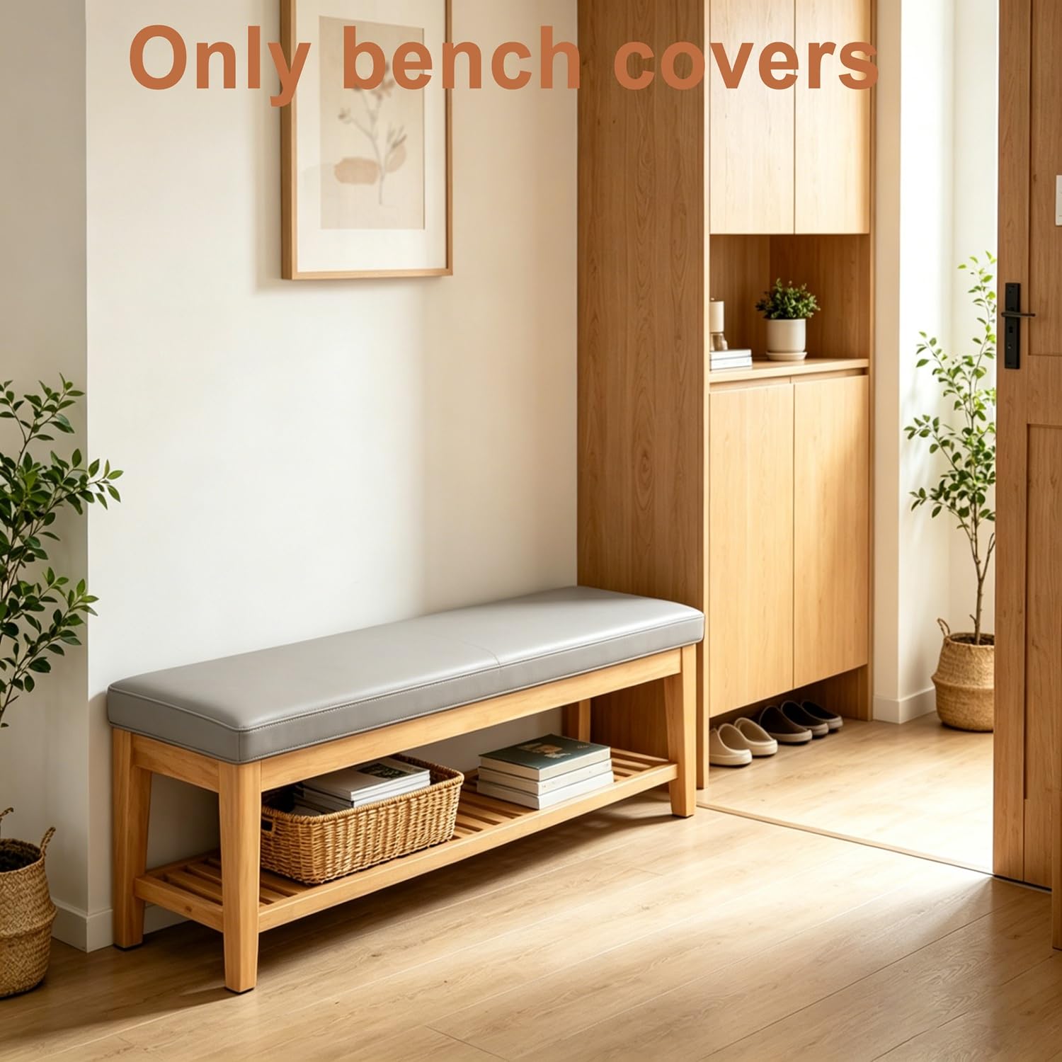 Funda de Cojín Repuesto para Banco,Cuero Sintético Impermeable,Antideslizante,Funda de Cojín Lavable y Desmontable, para Interiores Y Exteriores Silla De Banco Comedor Cocina(Café,160x50x5cm)