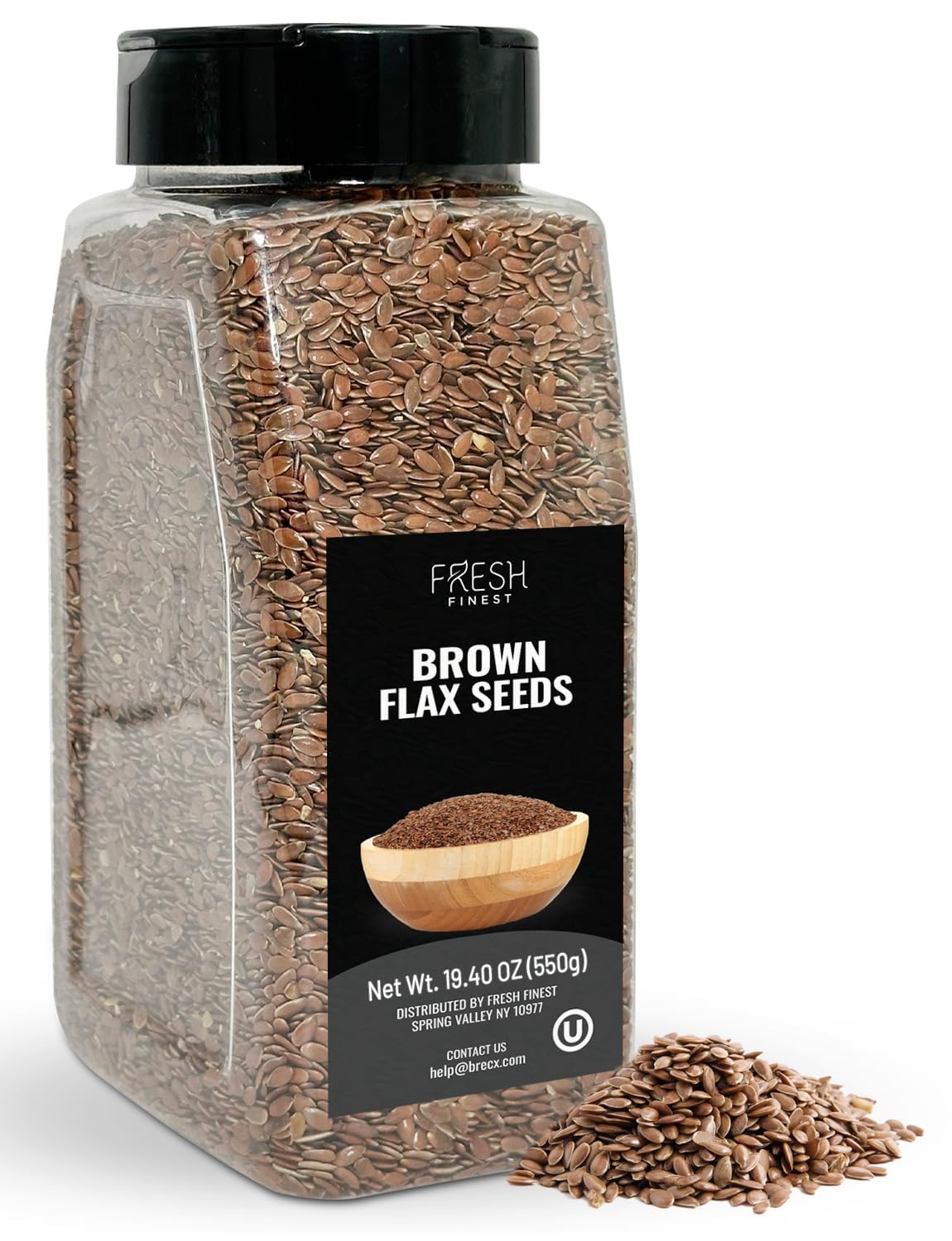 Fresh Finest Brown Flax Seeds – Whole, Non-GMO, High in Fiber & Omega-3, Sproutable Raw Flaxseeds Keto Friendly Baking, 19.40oz Fresh Finest Brown Flax Seeds – Whole, Non-GMO, High in Fiber & Omega-3, Sproutable Raw Flaxseeds Keto Friendly Baking, 19.40oz