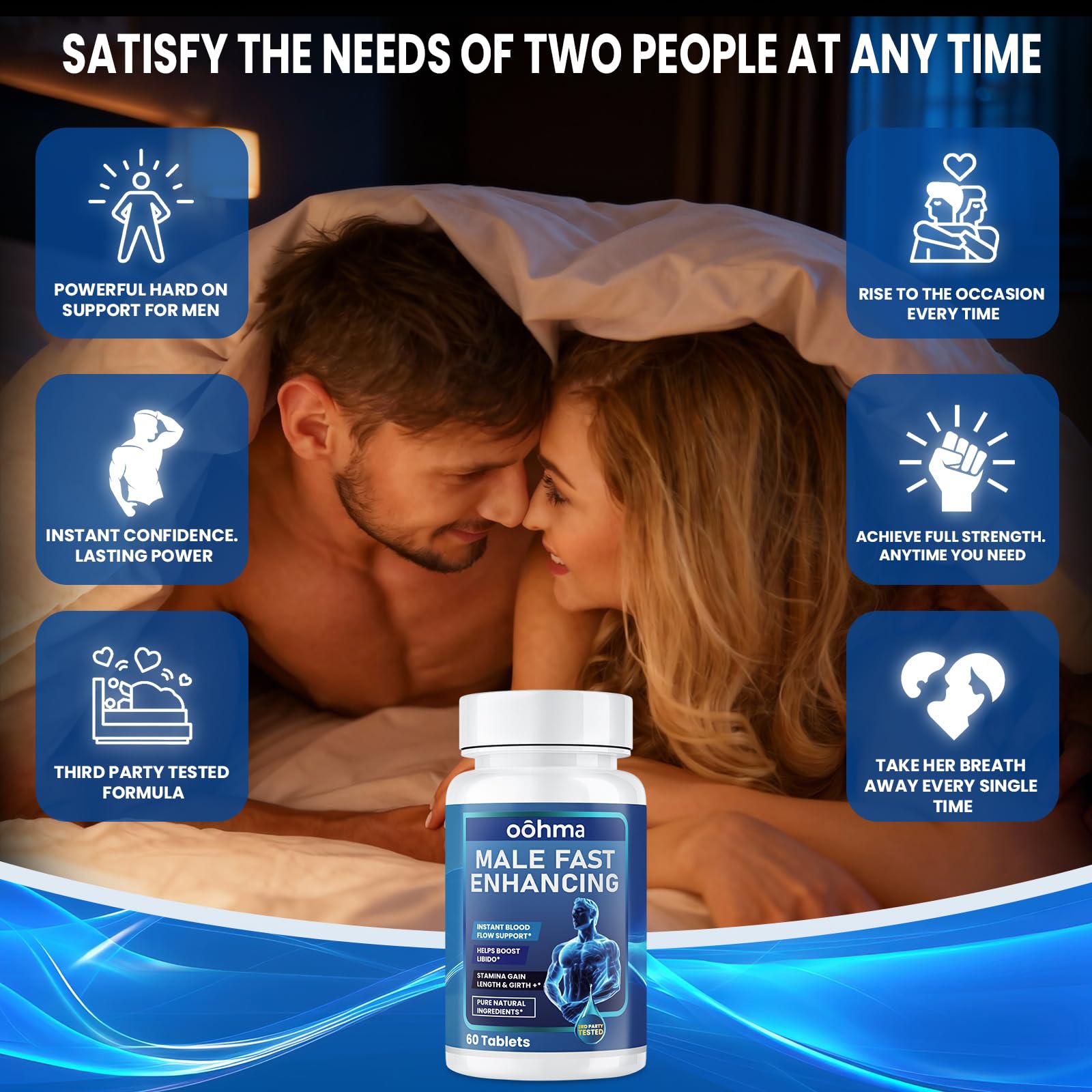 New Male Enhancing Supplement, Designed to be Fast Acting for Blood Flow to Gain Length & Girth + Stamina, Maca, Epimedium, and Other Natural Ingredients, 3rd Party Tested Supplement 60 Tablets — Amazon image 2
