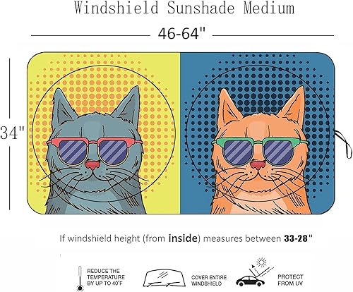 Miniatura 2 de Parasol para parabrisas para automóvil, SUV, camión, mantiene el vehículo fresco, fácil de usar, protege el vehículo de daños a altas temperaturas y