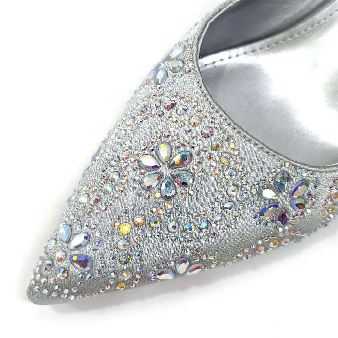 Scarpe da sposa a punta e borsa piena di diamanti decorazione cuscino borsa