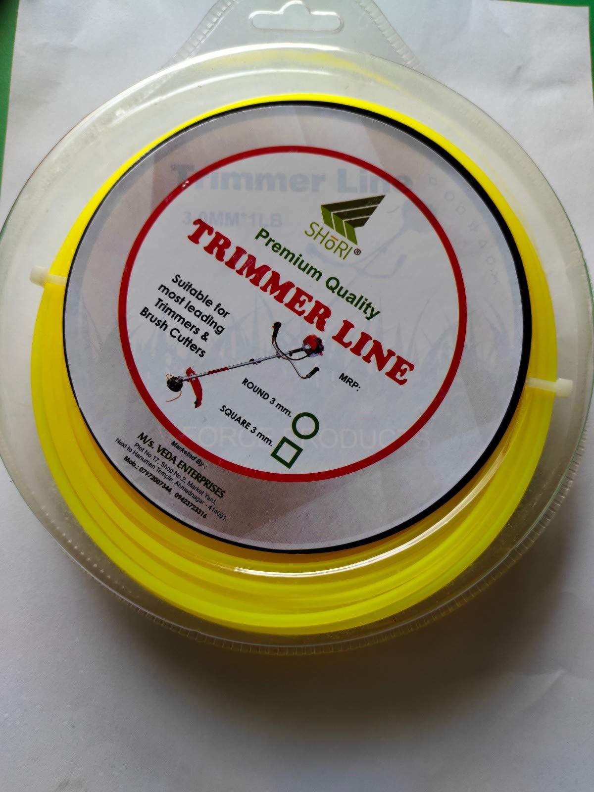 SHoRI Nylon Trimmer Wire for Brush Cutter 3MM Square Shape