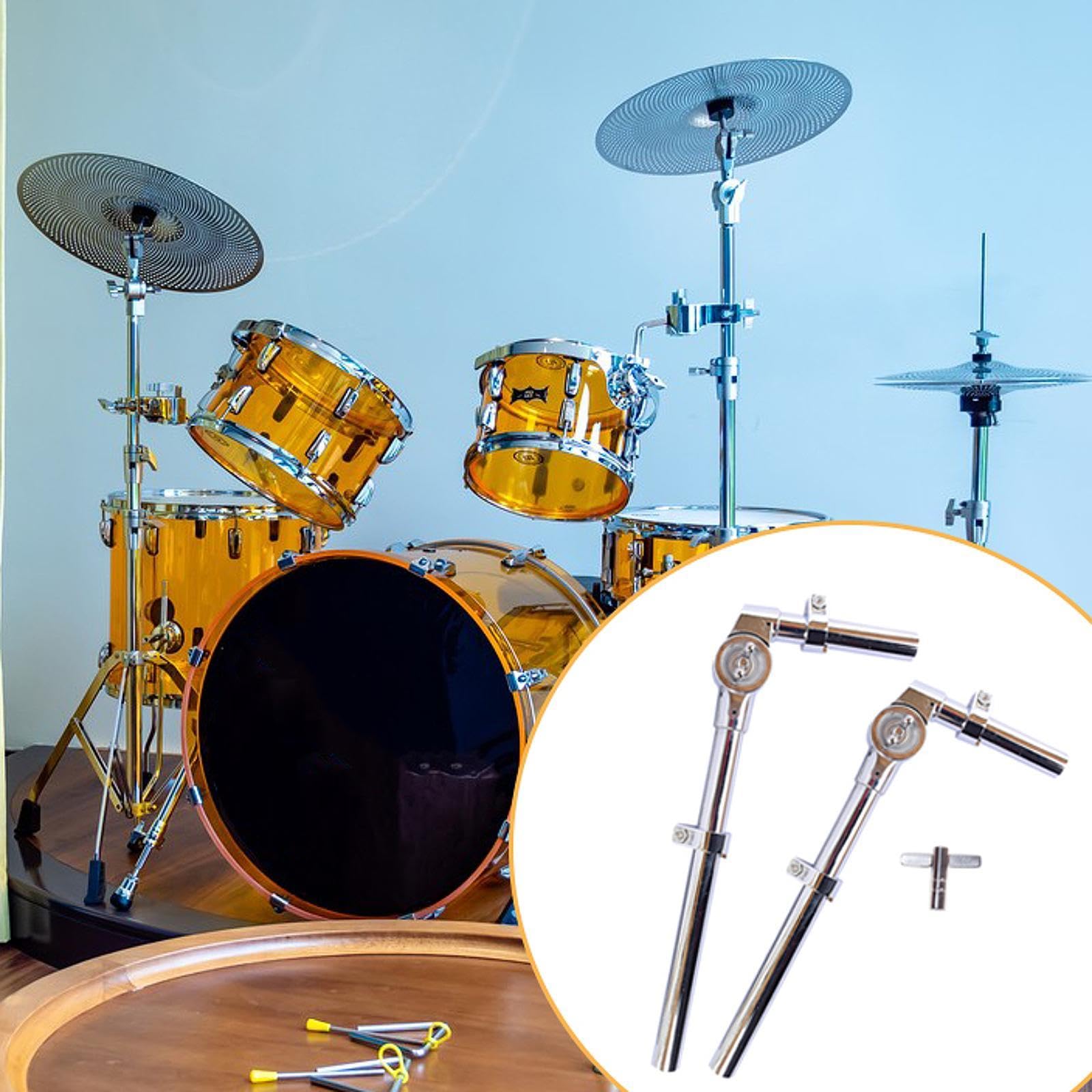 perfeclan Soporte para tambor, abrazadera de percusión, hardware estable, soporte de montaje de metal para, para bateristas de rendimiento, regalos, 2 Piezas