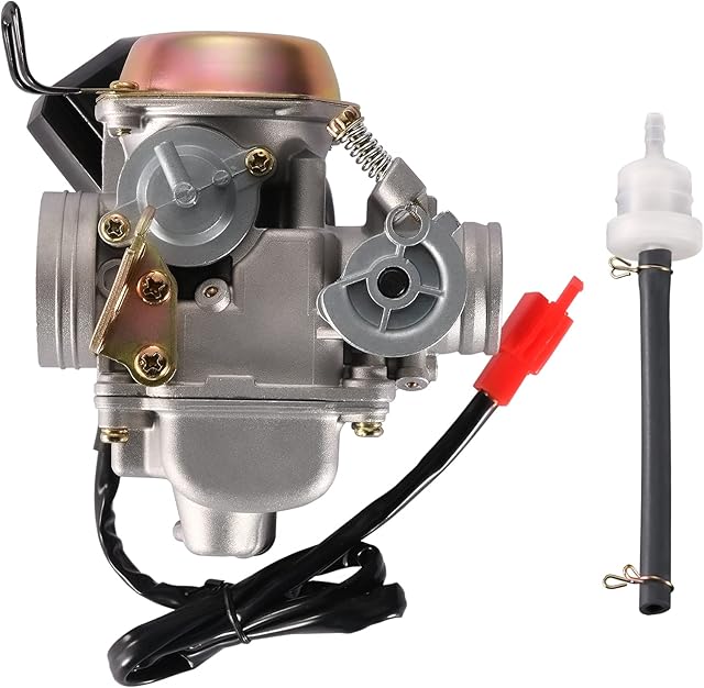 WOOSTAR PD24J Carburetor 24mm Replacement for 4 Stroke GY6 125cc 150cc Taotao ATV Scooter 157QMJ Engine