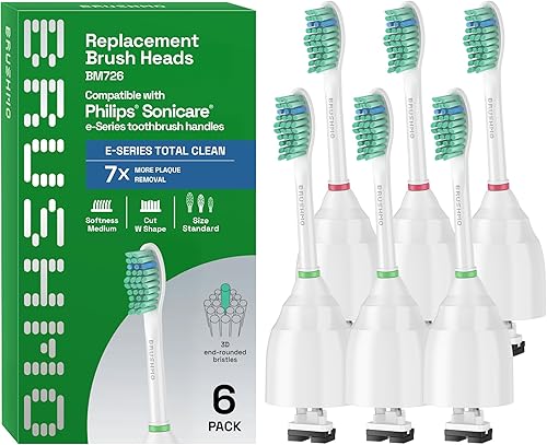 Cabezales de repuesto Sonimart para cepillos de dientes Philips Sonicare e-Series HX7022 paquete de 6 unidades compatible con cepillos Philips