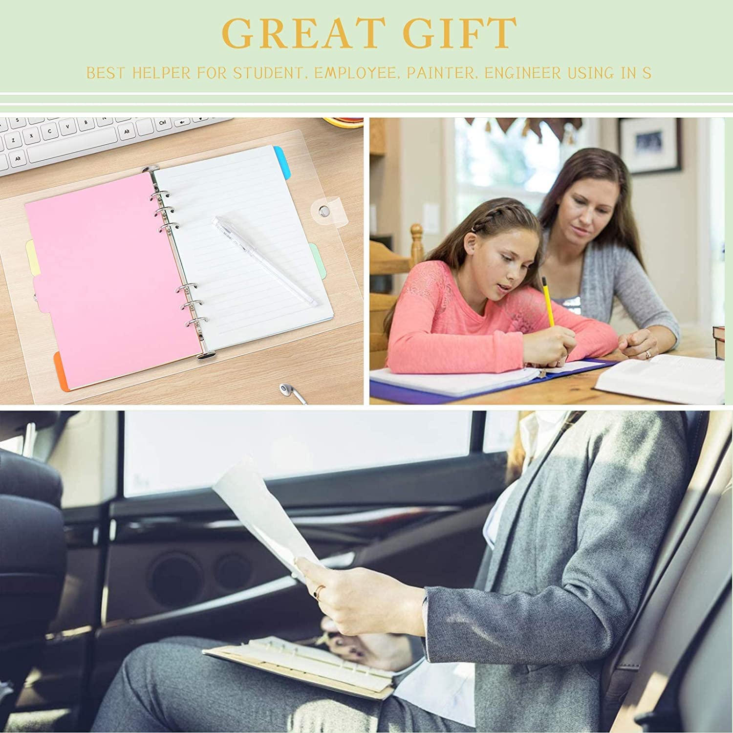 Lot De 3 Paquets De Papier A5 À Pois, 6 Trous, 135 Feuilles