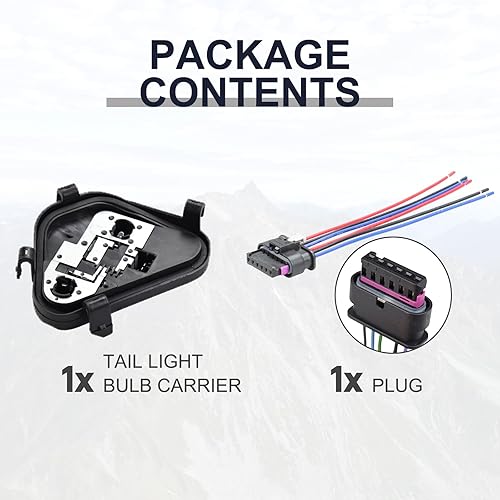 Miniatura 5 de GWNOWZZET Enchufe de bombilla trasera exterior del lado izquierdo del conductor, soporte de bombilla trasera izquierda con arnés de enchufe de