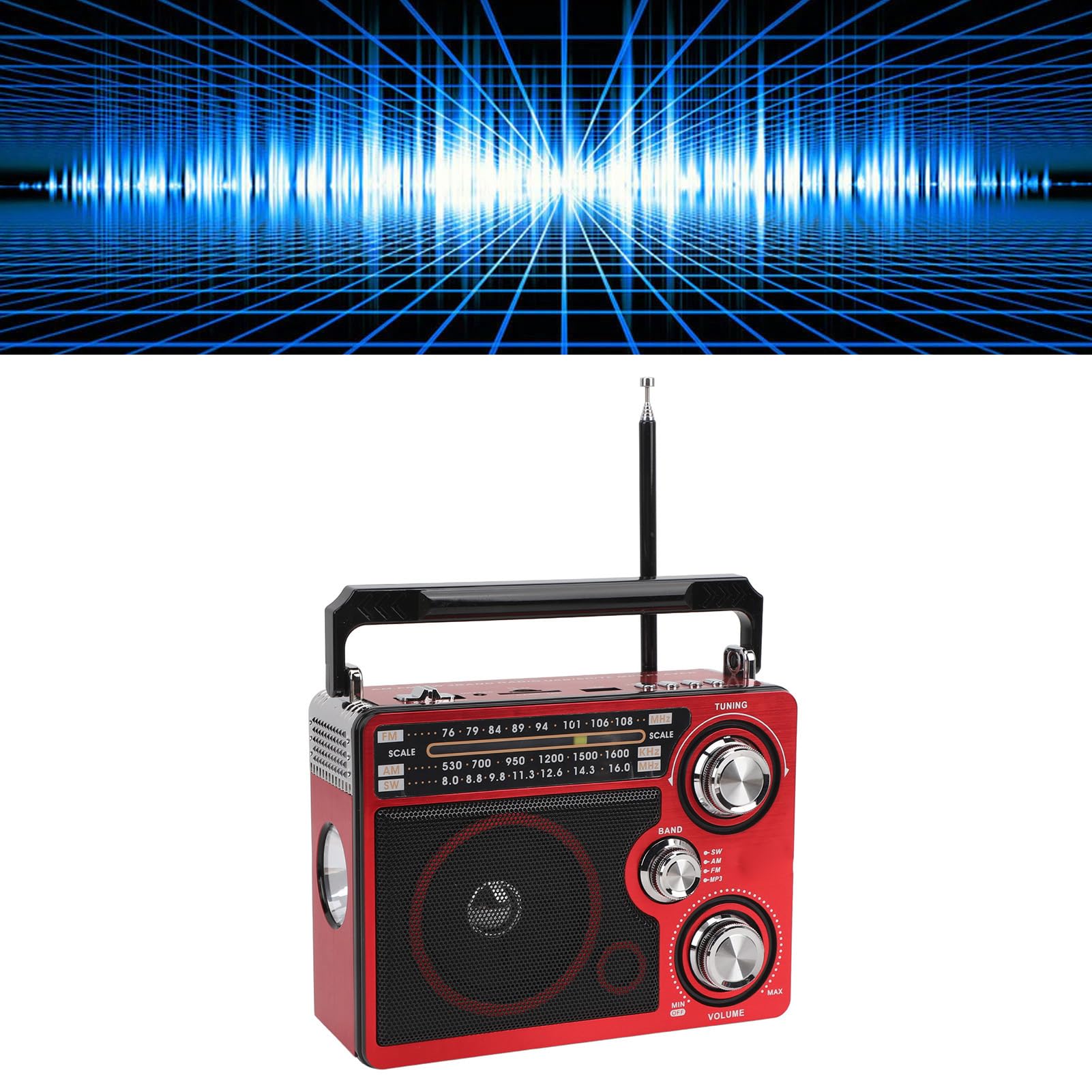 Amazon.co.jp: Zunate フルバンドポータブル短波ラジオ、AM FM SW LW