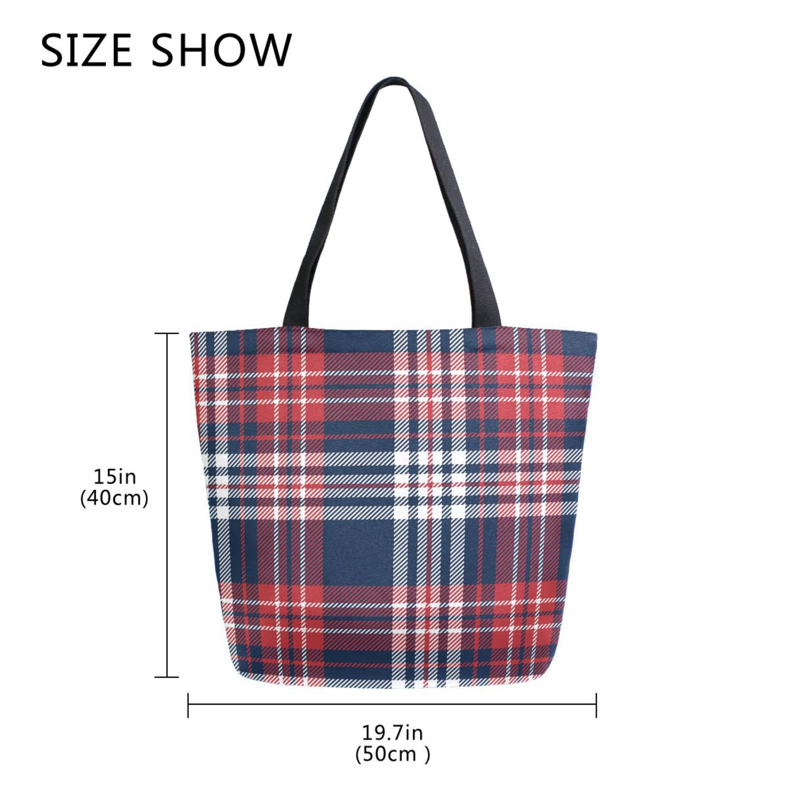 チェック柄キャンバスショルダーバッグ ショルダーバッグ バッグ ボア チェック柄プリント A4対応 大容量