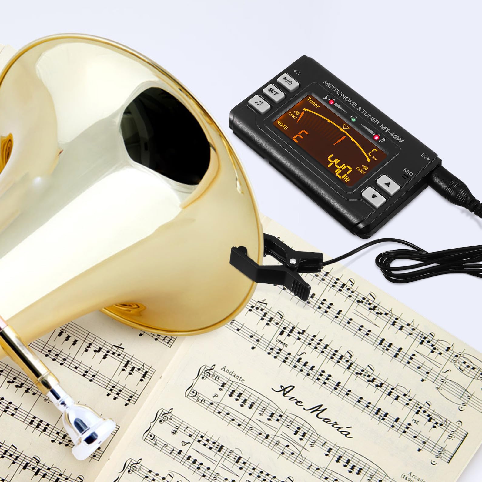 BESPORTBLE Accordatore e Facile da Usare per Strumenti a Fiato in ABS Alta Precisione per Accordatura di Strumenti Musicali a Fiato