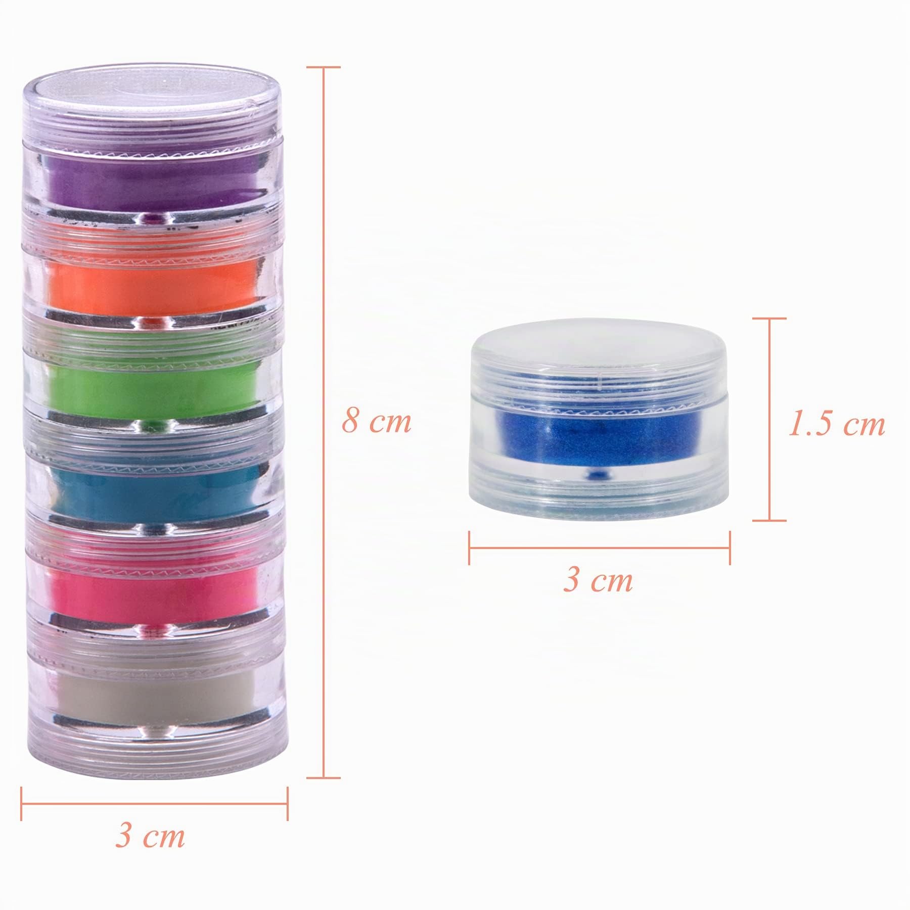 Duufin 36 Couleurs Poudre à Ongles Pigment Iridescent Fluorescent Nail Powder