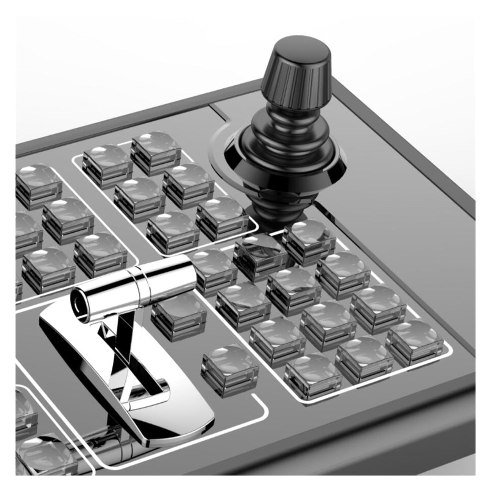 Industrieller Joystick, XYZ Drei-achsen SMC30A0 Halle Rocker, Roboter Control Hebel Drei-koordinieren Joystick JOYSTICK(5V output RS485)