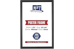 36" X 54" Premium Black Wall-Mount Poster Frame