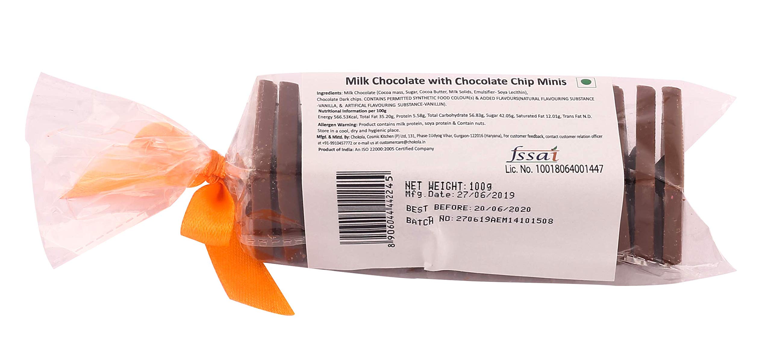 Choko La Chokola Milk Chocolate with Chocochip Minis - 100 Grams