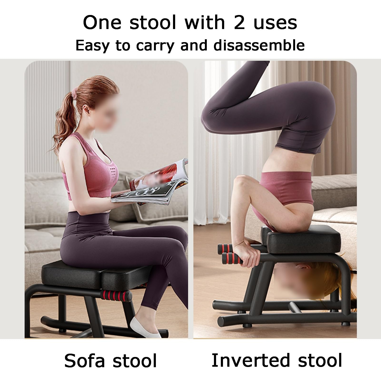 Sedia For Inversione For Yoga, Sgabello For Verticale Sulla Testa For Istruttore Di Piedi, Panca For Verticale For Yoga, Base A Otto For Evitare Il Ribaltamento