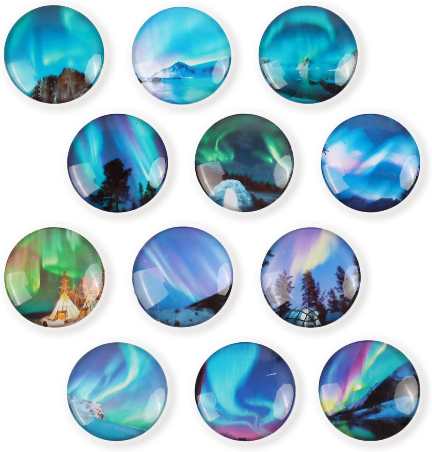 DARUITE 12Pcs Glass Fridge Refrigerator for Crafts Strong