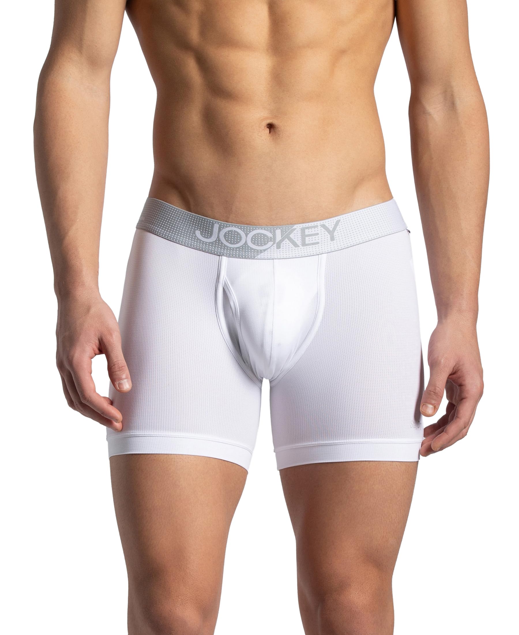 Jockey MM06 Men's Microfiber Mesh Elastane Active Wear Sports Boxer Brief with Stay Dry Technology-image-16