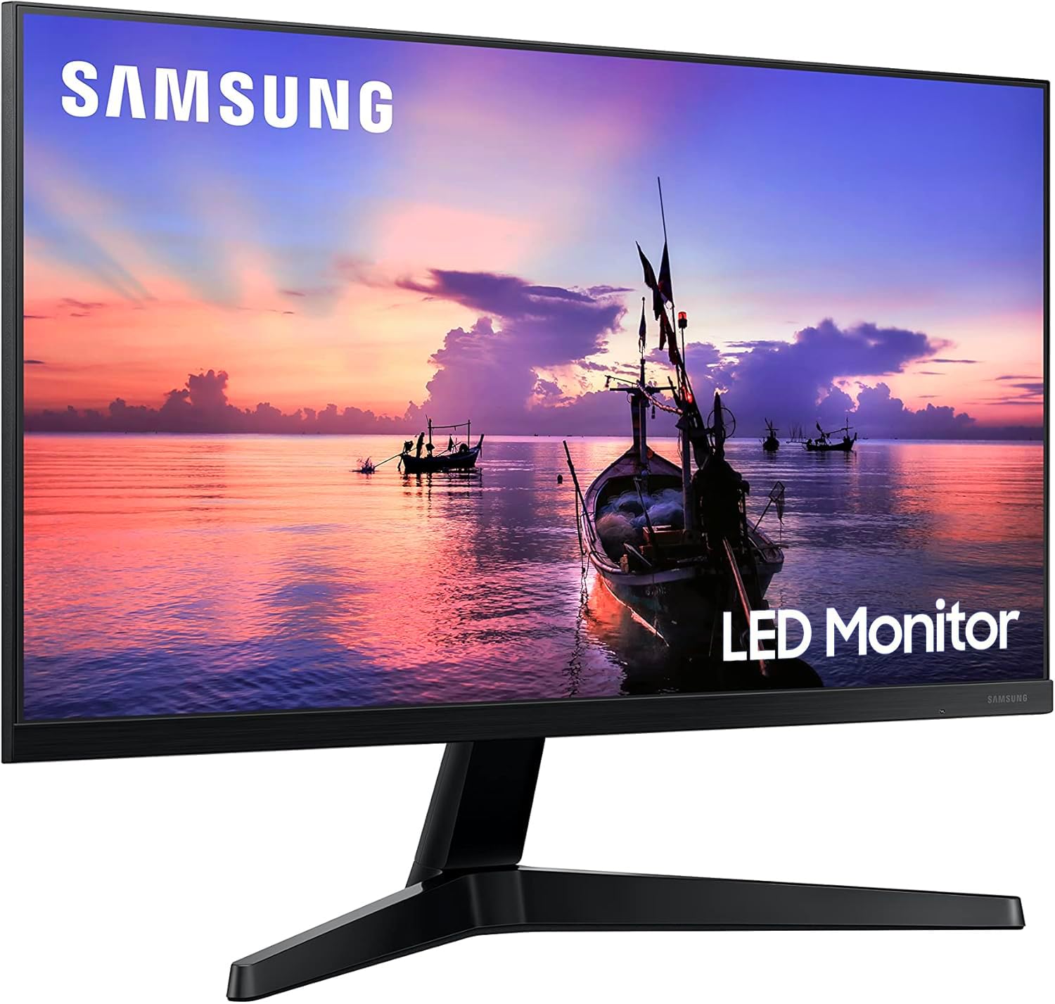 Samsung Monitor LED T35F (F24T352), Flat, 24", 1920 x 1080 (Full HD), IPS, Bezeless, 75 Hz, 5 ms, FreeSync, HDMI, D-Sub, Eye Saver Mode, Dark Blue Grey