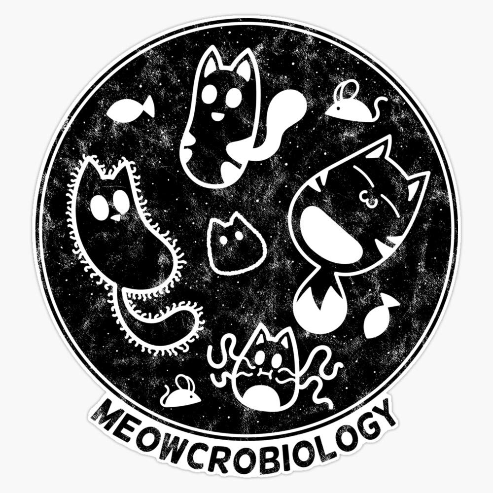 Cats Love Microbiology Distressed Vinyl Waterproof Sticker Decal Car Laptop Wall Window Bumper Sticker 5"