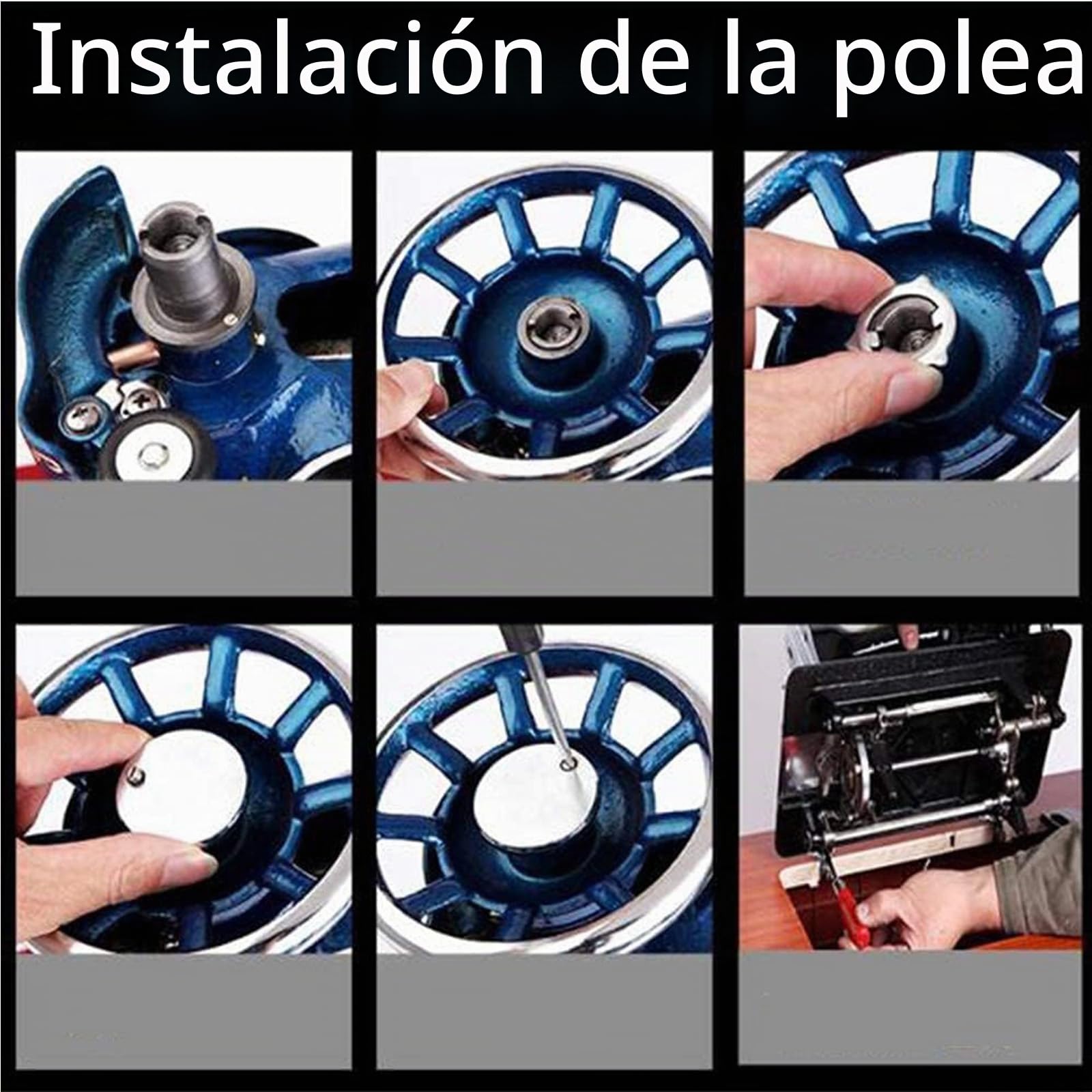 ZALIX Máquina De Coser Doméstica Antigua a Pedales, Eléctrica Pesada, A