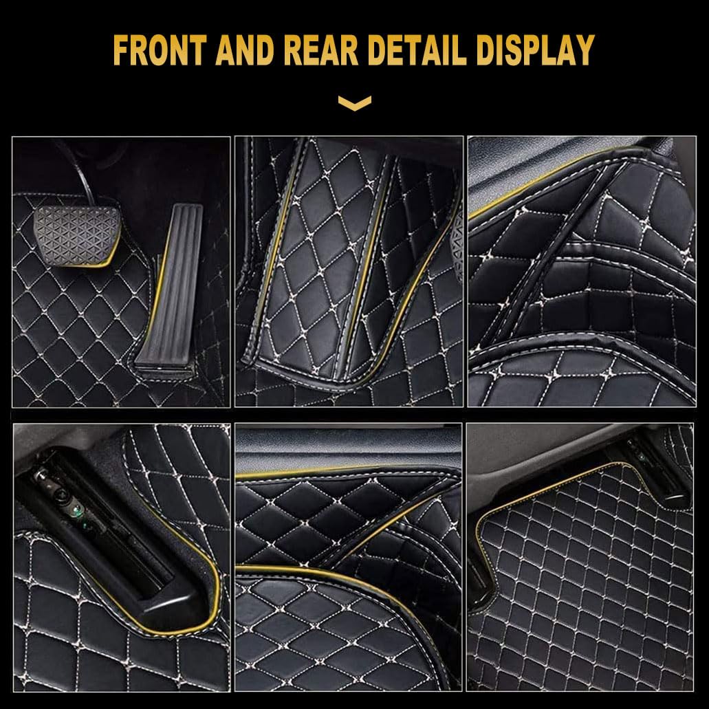 Produktbild von Auto Fußmatten Für BMW 1Series E87 2004-2007, Premium Leder Vorne Hinten Wasserdicht Anti Rutsch VerschleißFest Innenschutz Zubehör,Blackblue
