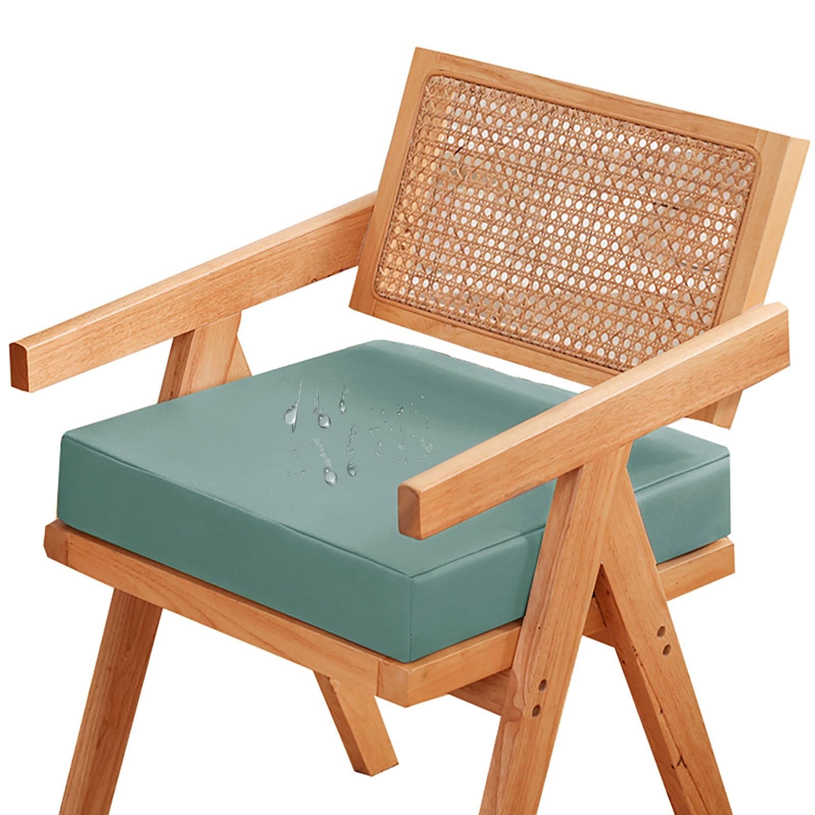 MCOSU Outdoor Chair Seat Cushions - 12x12/14x14/16x16/18x18/20x20 Inch - Square Thick Foam Patio Seat Pads for Garden, Lawn, Deck, or Indoor Use(P9,22X22X3IN)