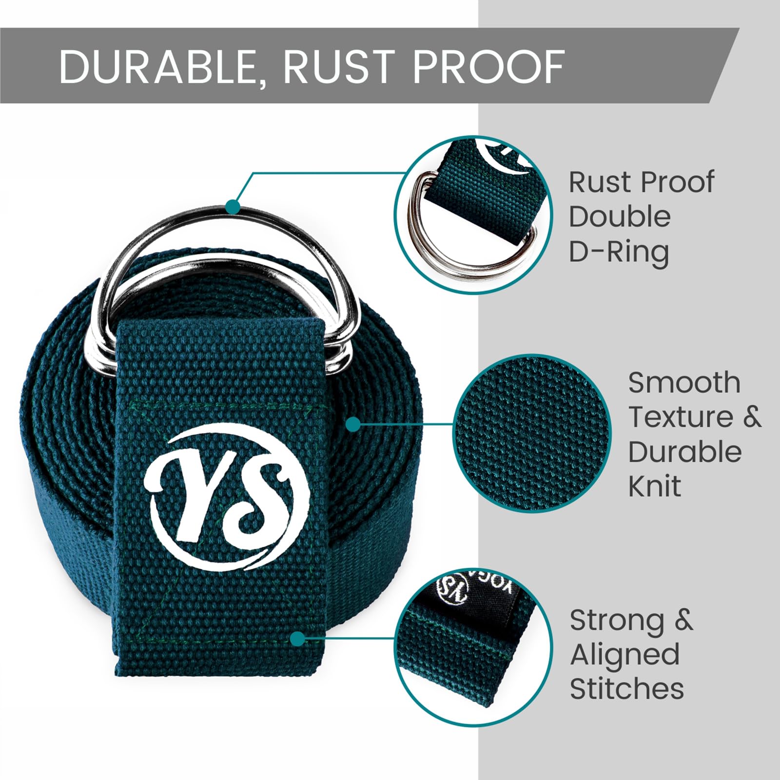 Yoga Studio OEKO-TEX Starter Yoga Set, Yogamatte, 2 x EVA Yoga Steine und Yoga Gurt für Zuhause, Fitnessstudio, Yoga Training